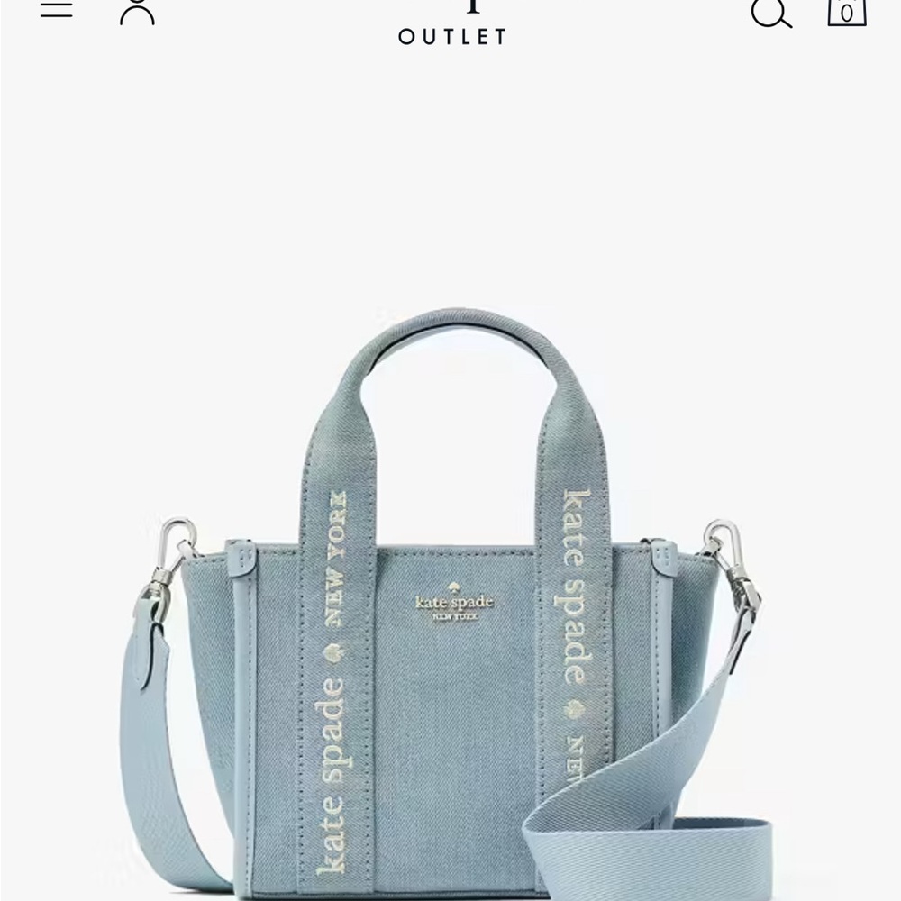 Kate Spade Blue Tote with Studded Details